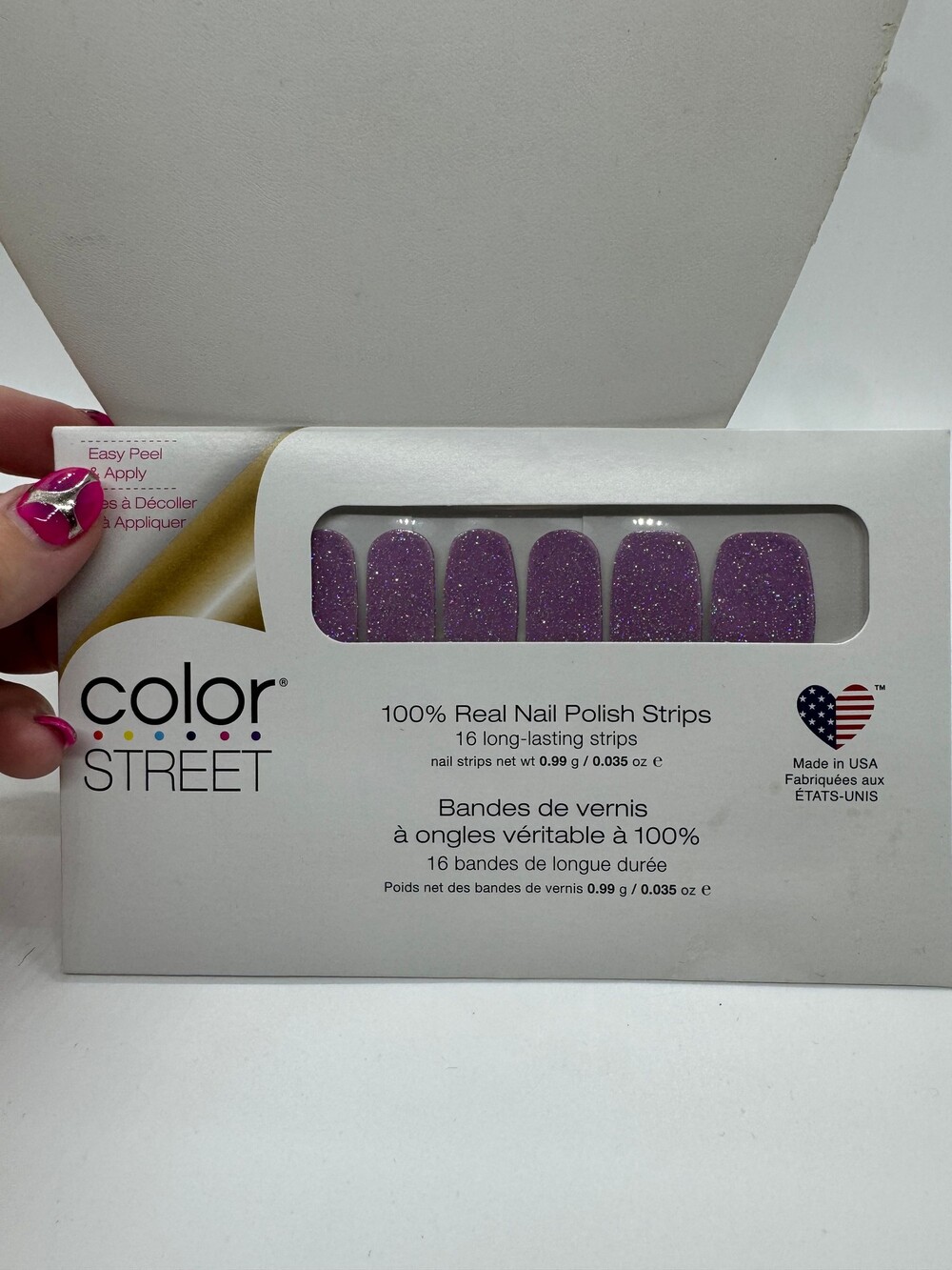 Color Street Glamsterdam Nail Polish Strips Purple Glitter